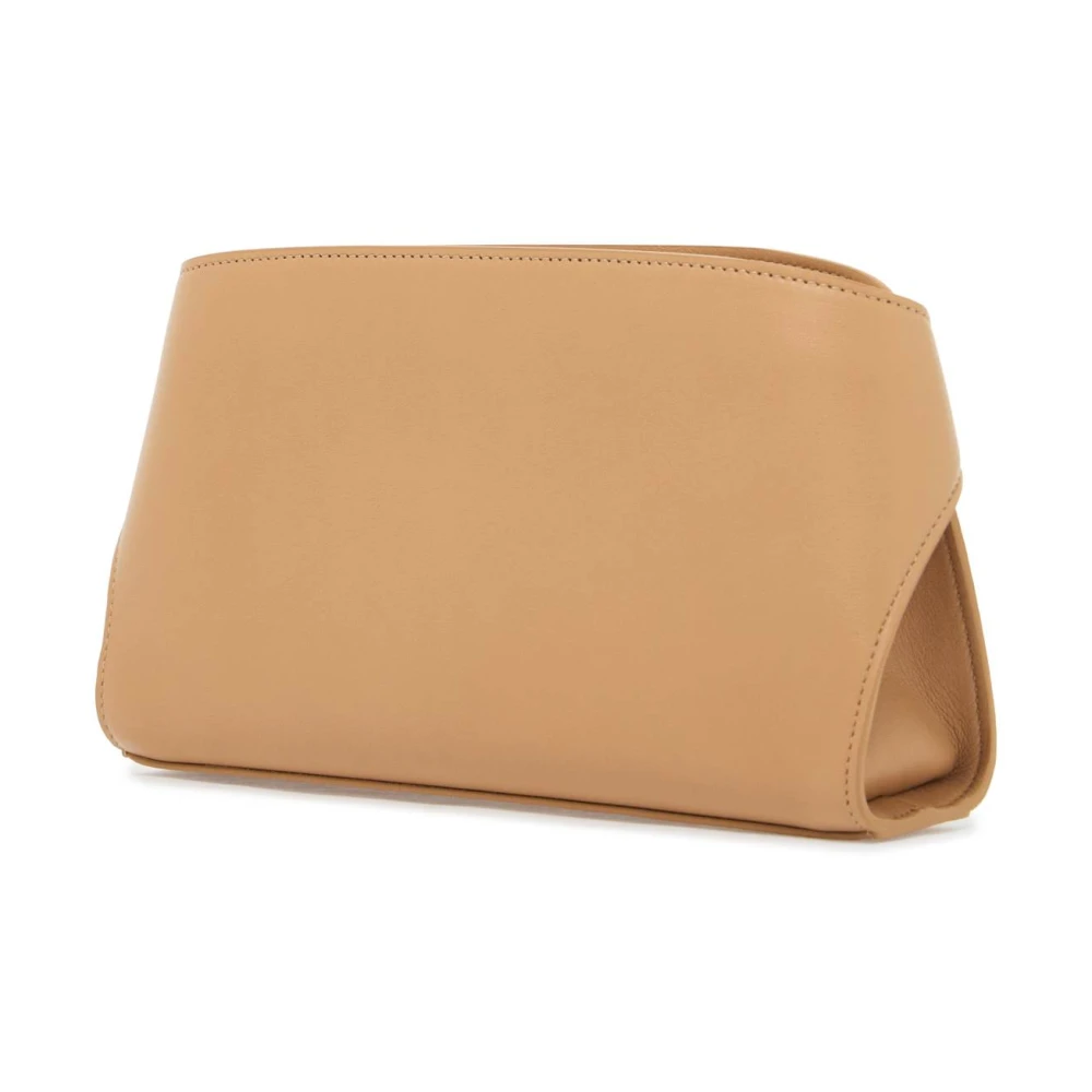 Salvatore Ferragamo Deconstructed Leren Schoudertas met Riem Beige Dames
