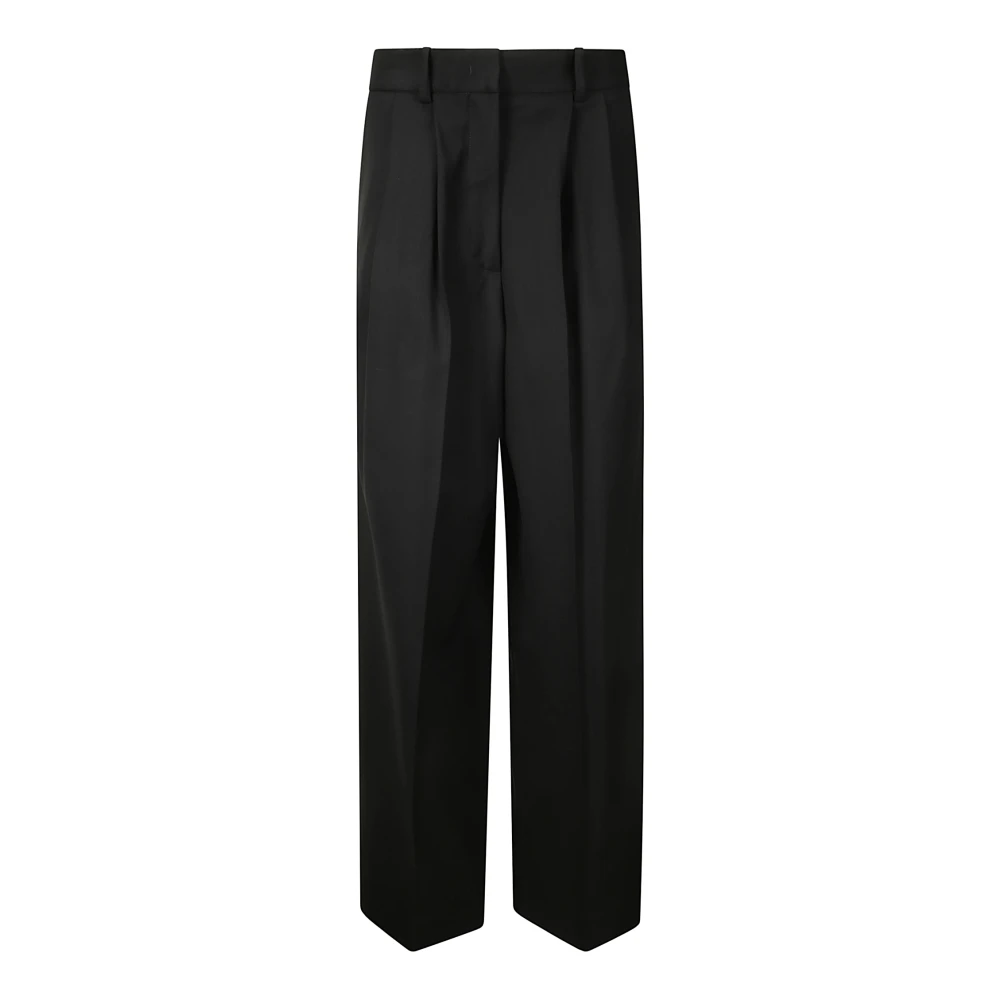 P.a.r.o.s.h. Palazzo Wollen Broek met Zakken Black Dames