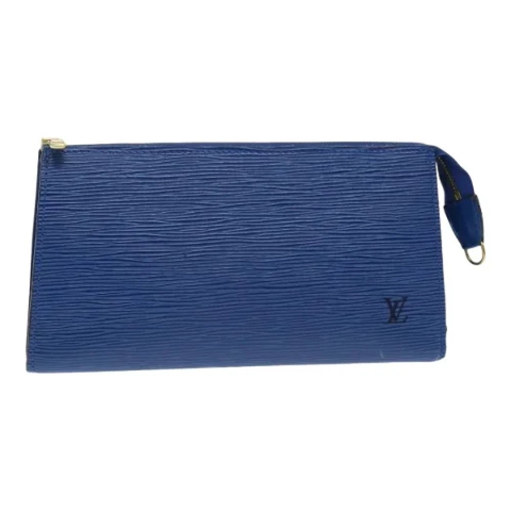 Louis Vuitton Vintage Pre-owned Leather pouches Blue Dames