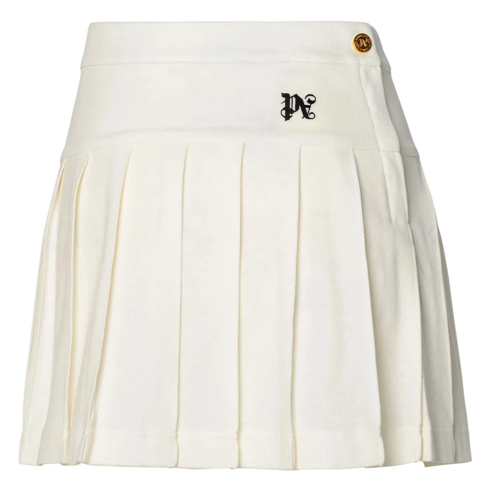 Palm Angels Mini-rok met geborduurd logo Wit