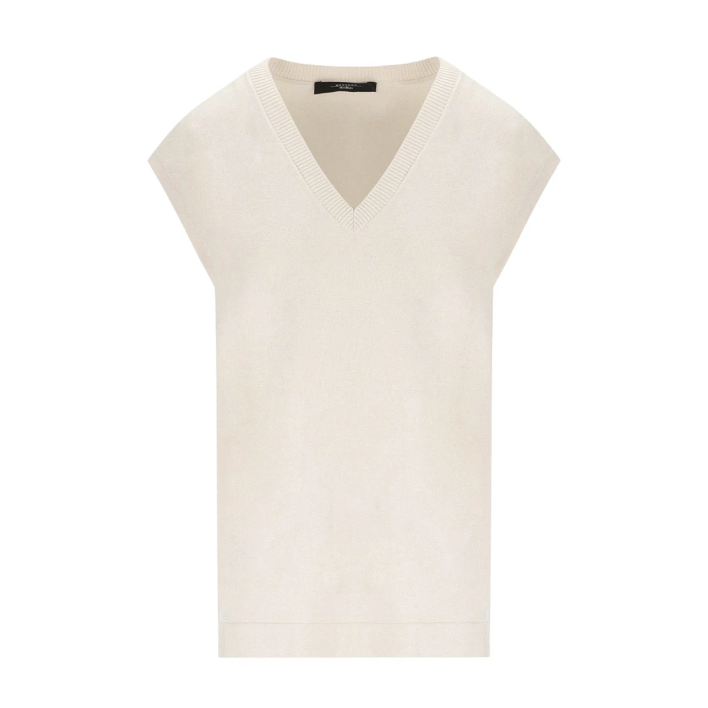 Weekend Max Mara Women's Beige Orosei Knitted Vest - Waistcoats - M - Jackets