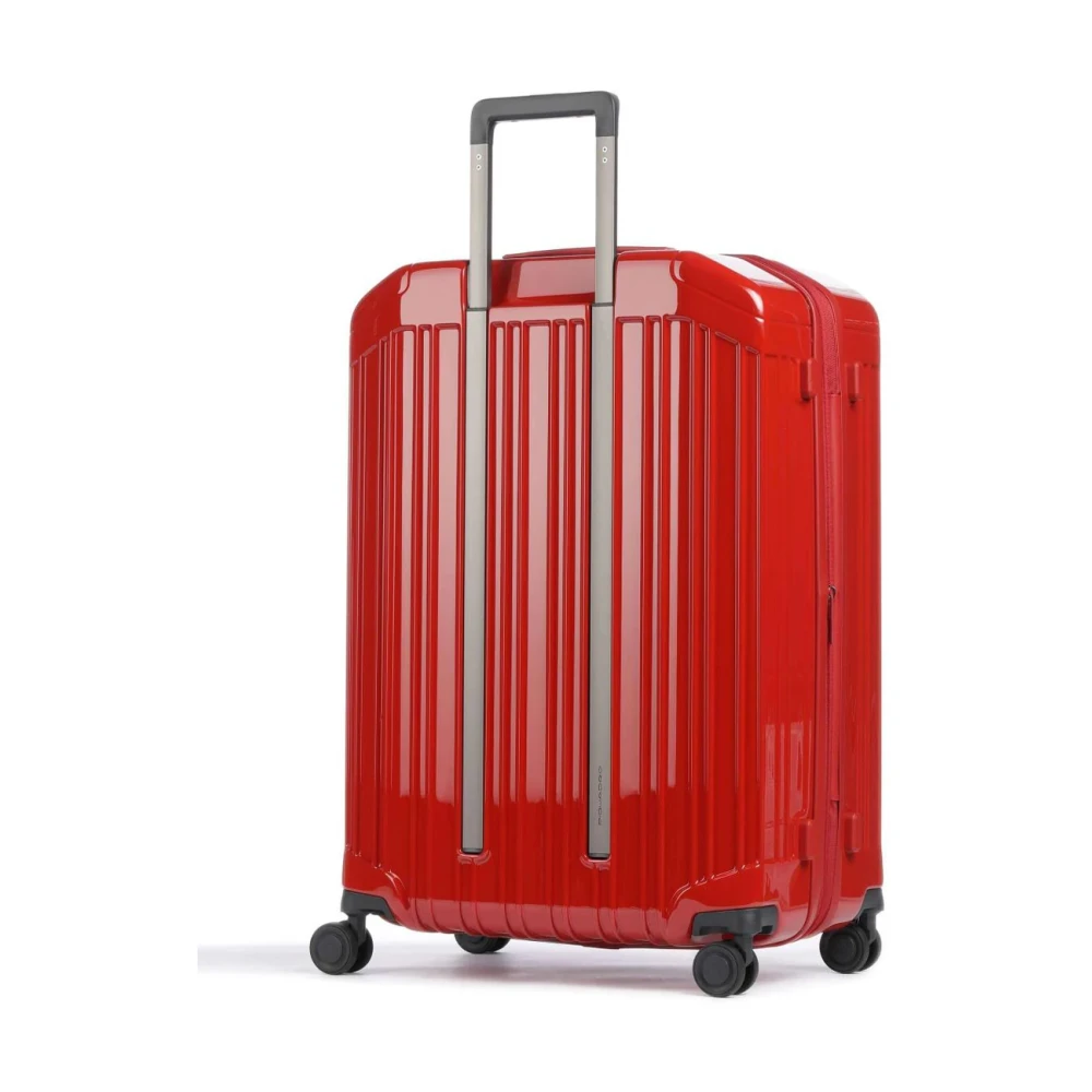 Piquadro Uitbreidbare Hardshell 4-Wiel Trolley Bagage Red Unisex