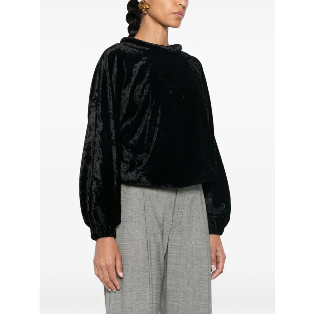 Isabel marant Fluweel Zwart Top Chic Stijl Black Dames