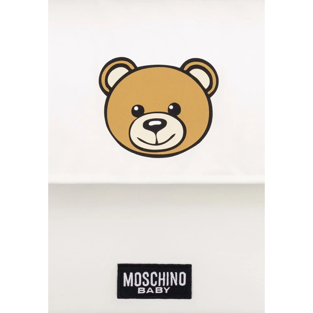 Moschino Ivoor katoenen luiertas met Teddy Bear Beige Unisex