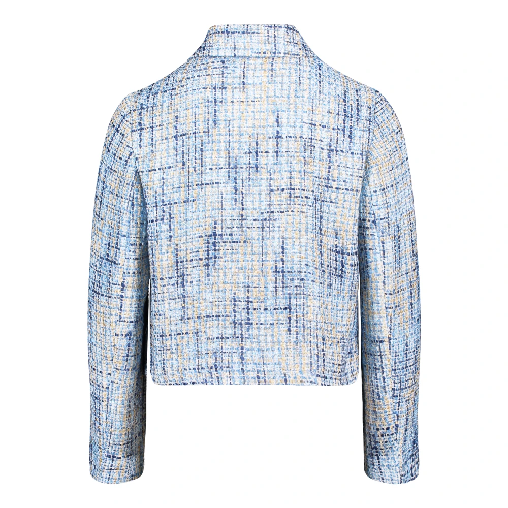 Betty Barclay Multicolor Overhemdkraag Blazer Jas Blue Dames
