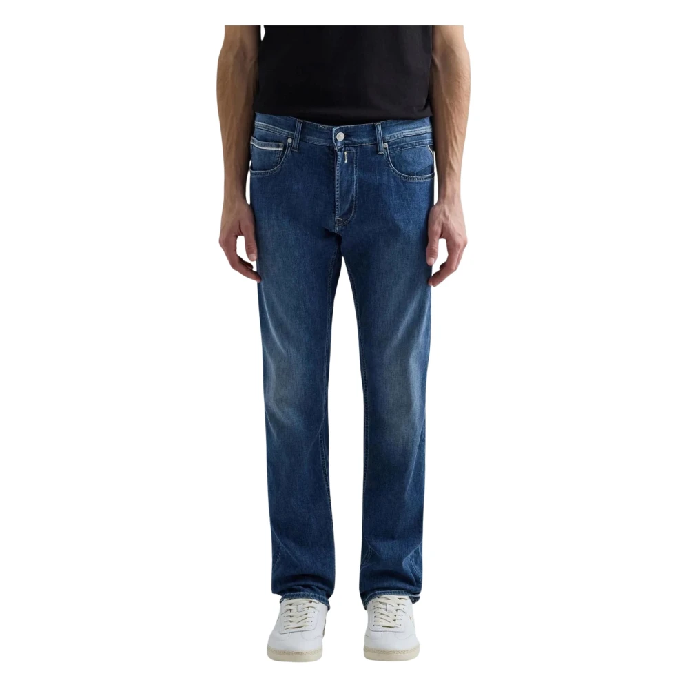 Replay Men's Blue Straight Fit Jeans, W29 L32, Grover Straight Jeans