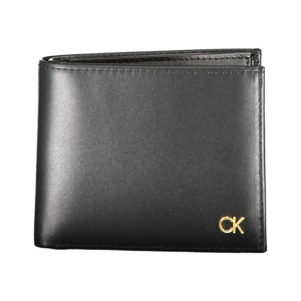 Calvin Klein Men's Black Rfid Leather Wallet With Coin Purse