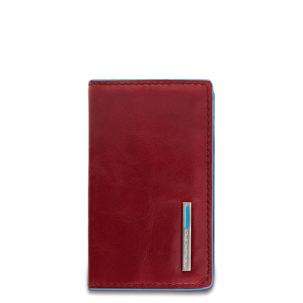 Piquadro Mannelijk Rood Accessoires Heren, One Size, Business Card Holder In Leather