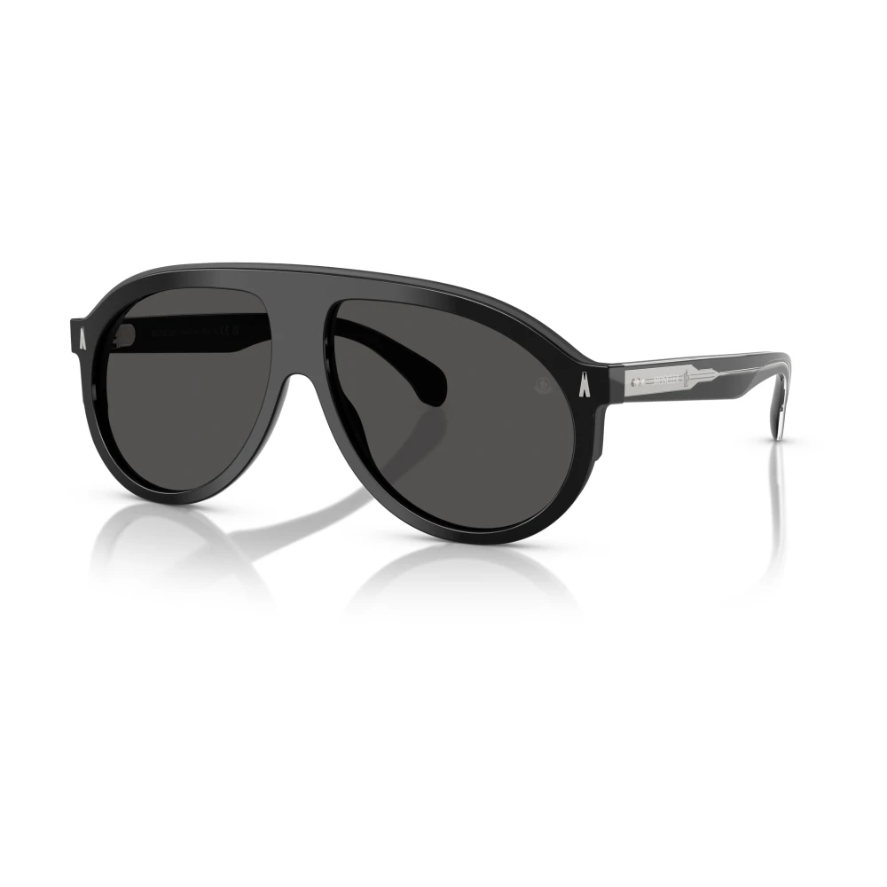 Moncler Lunettes De Soleil Noires/Grises Me6001 Unisex Accessoires Noir 59 Mm