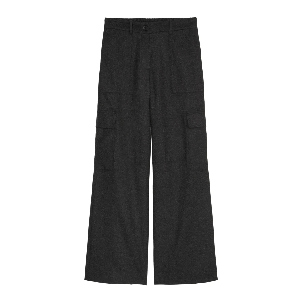 Marc O'Polo Cargo broek wijd Gray Dames