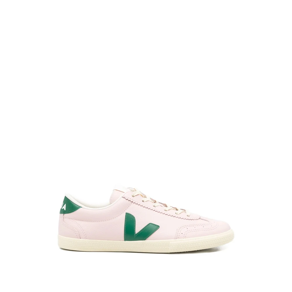 Veja Volley Leather Dames Schoenen Roze