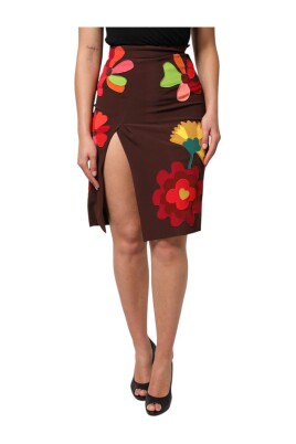 floral-high-waist-side-slit-skirt