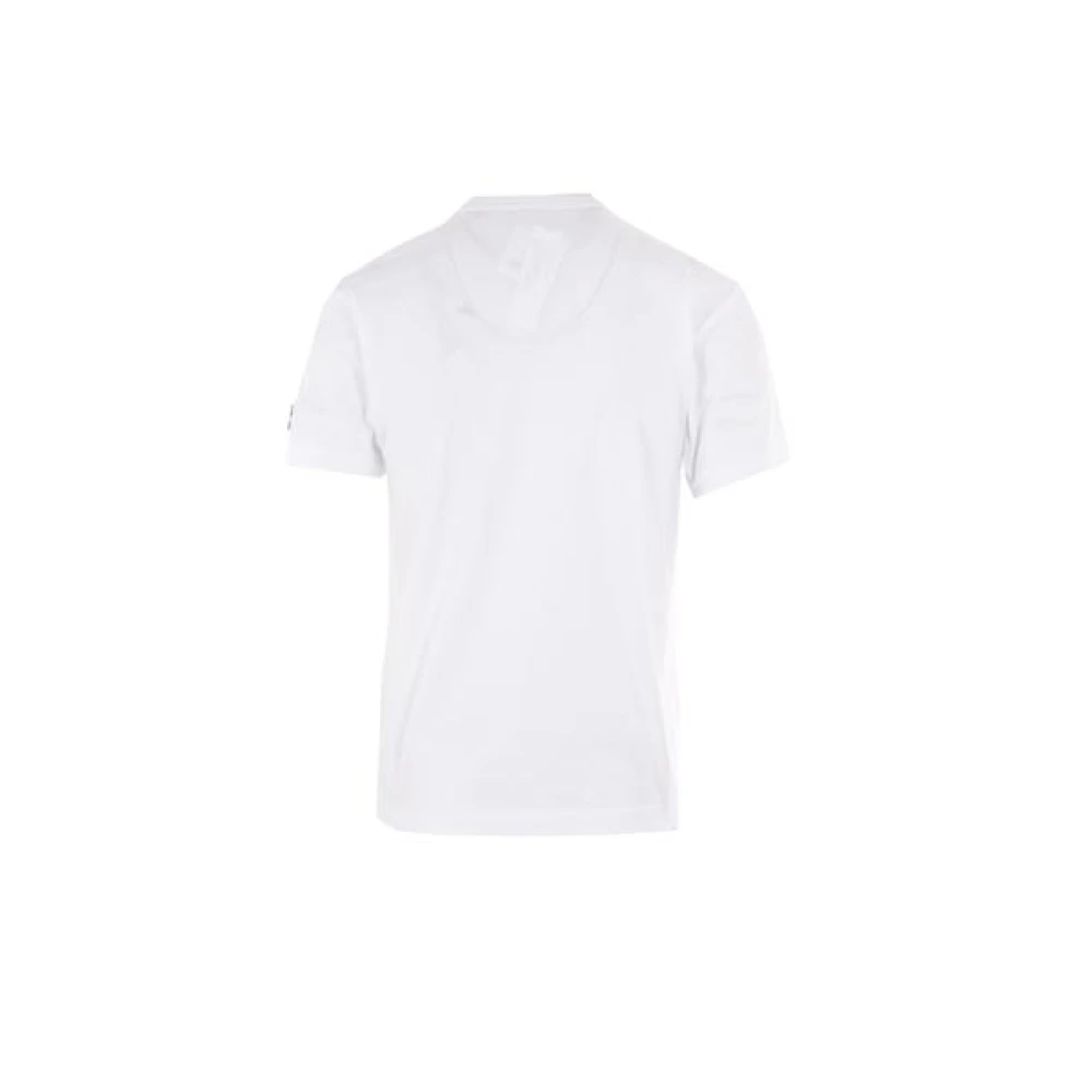 Comme des Garçons Play Witte T-shirt met Pixel Logo Patch White Heren