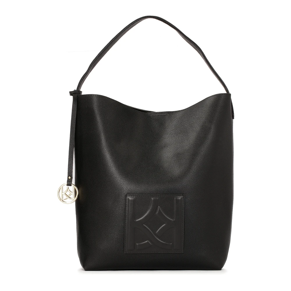 Kazar Leren schoudertas met ruim interieur Black Dames