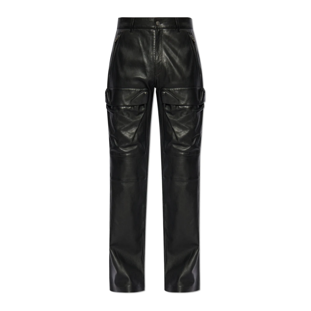 Diesel Leren broek P-Gast Black Heren