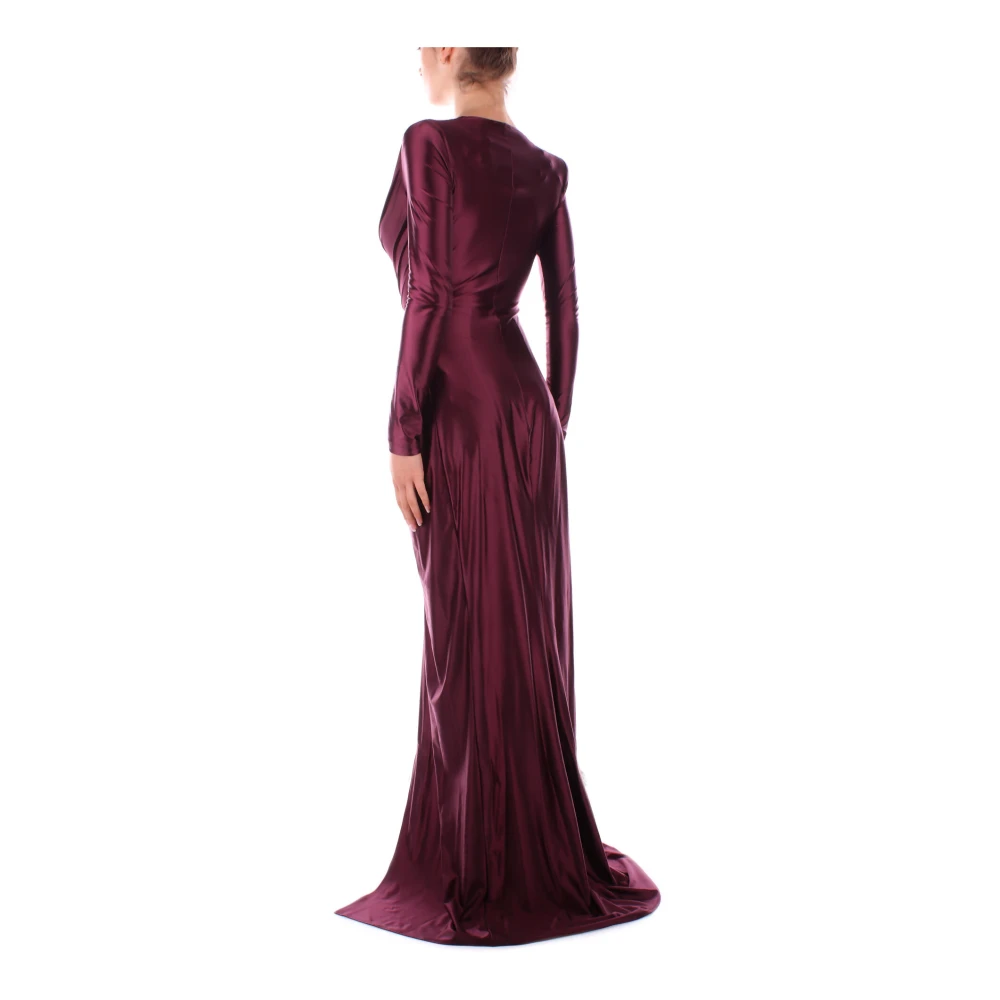 Elisabetta Franchi Red Carpet Jurken met Front Logo Red Dames