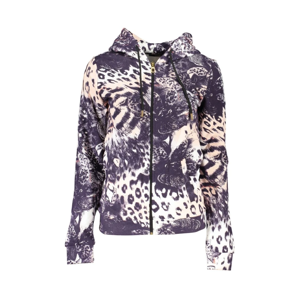Cavalli Class Chique Roze Hoodie met Contrastdetails Multicolor Dames