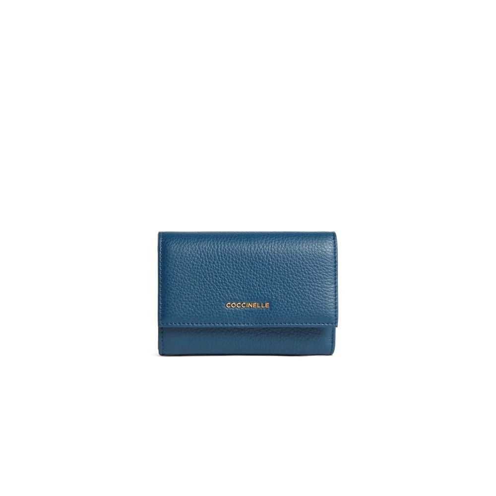 Coccinelle , Wallets & Cardholders, Female, Blue, One Size, Metallic Soft Wallet