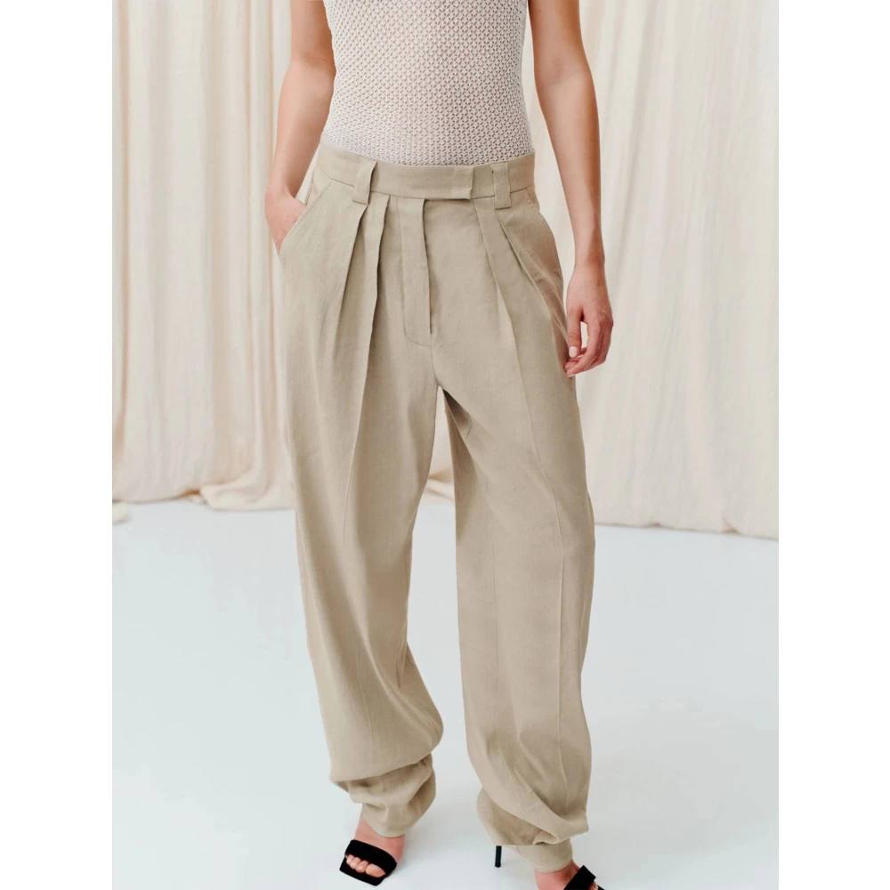 Marella Stijlvol Portretfotografie Print Beige Dames