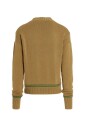 pull-en-coton-vert-moutarde-avec-logo