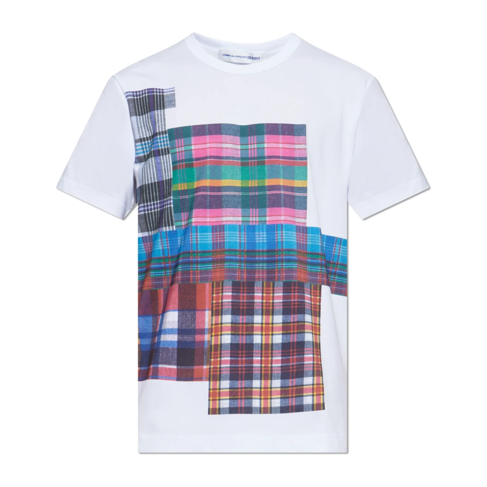 Comme des Garçons T-shirt met kleurrijke print White Heren