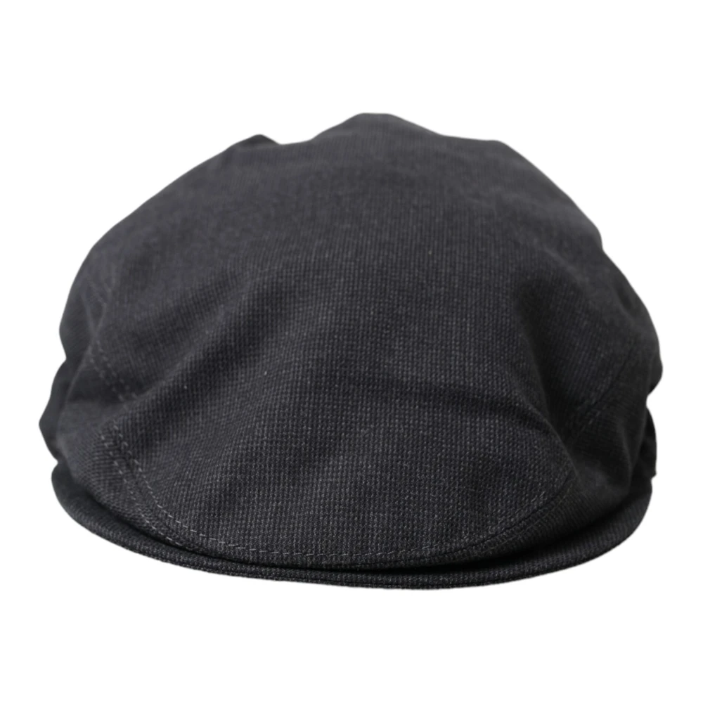 Dolce & Gabbana Grijze Katoenen Newsboy Cap Gray Heren
