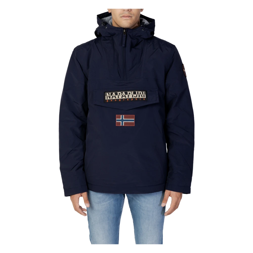Napapijri Uomo Blu Giacca Impermeabile Rainforest 3 - Immagine 4