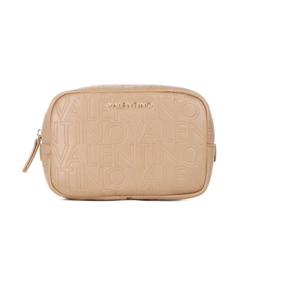 Valentino by Mario Valentino Beige Dragkedja Skönhetsväska Lio Re Beige, Dam