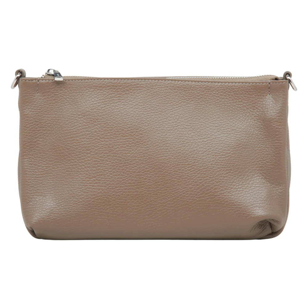 Estro Dames Donker Beige Leren Crossbody Tas Er00115560 Beige Dames