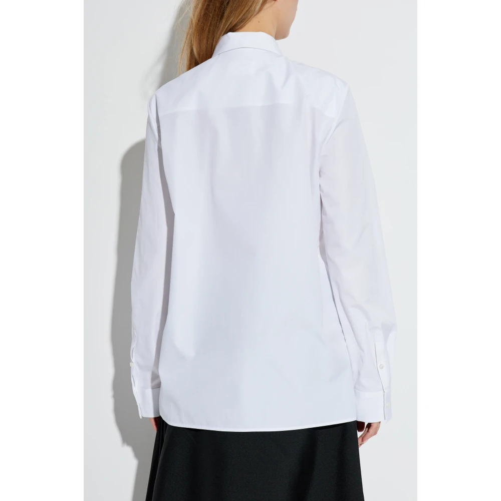 Jil Sander Overhemd met verborgen knoopsluiting White Dames