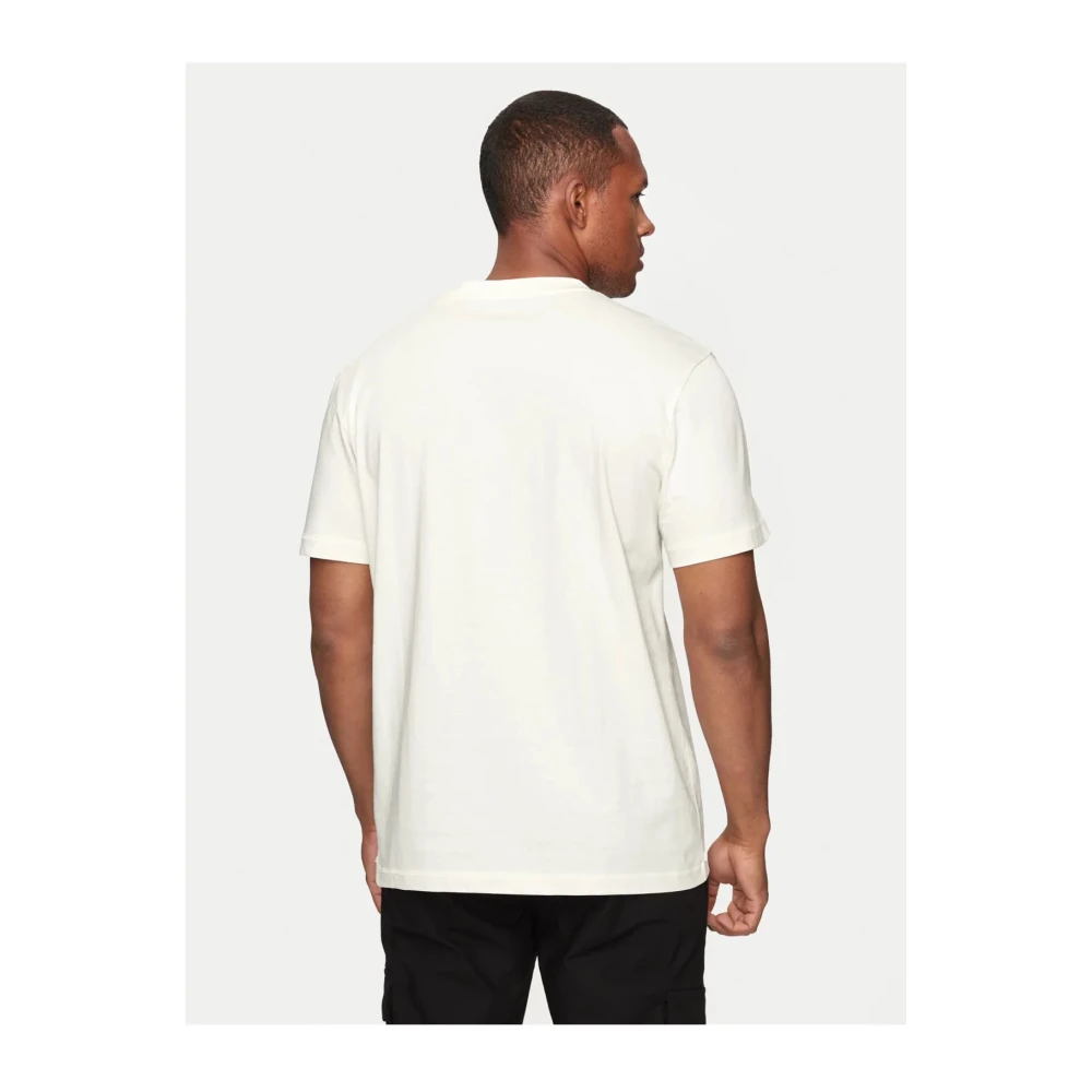 Calvin Klein Geborduurd logo katoenen T-shirt White Heren
