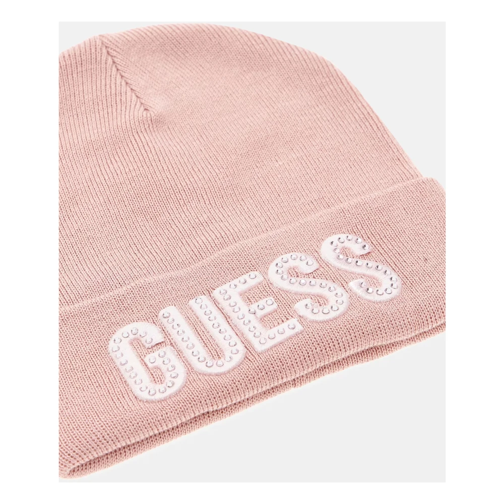 Guess stijlvolle muts voor een modieuze look Pink Dames