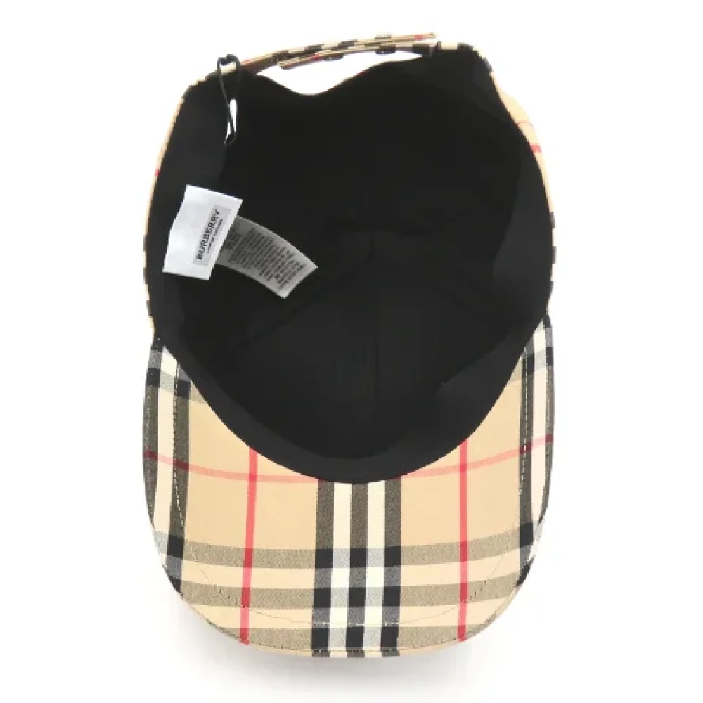 Burberry Vintage Pre-owned Cotton hats Beige Dames