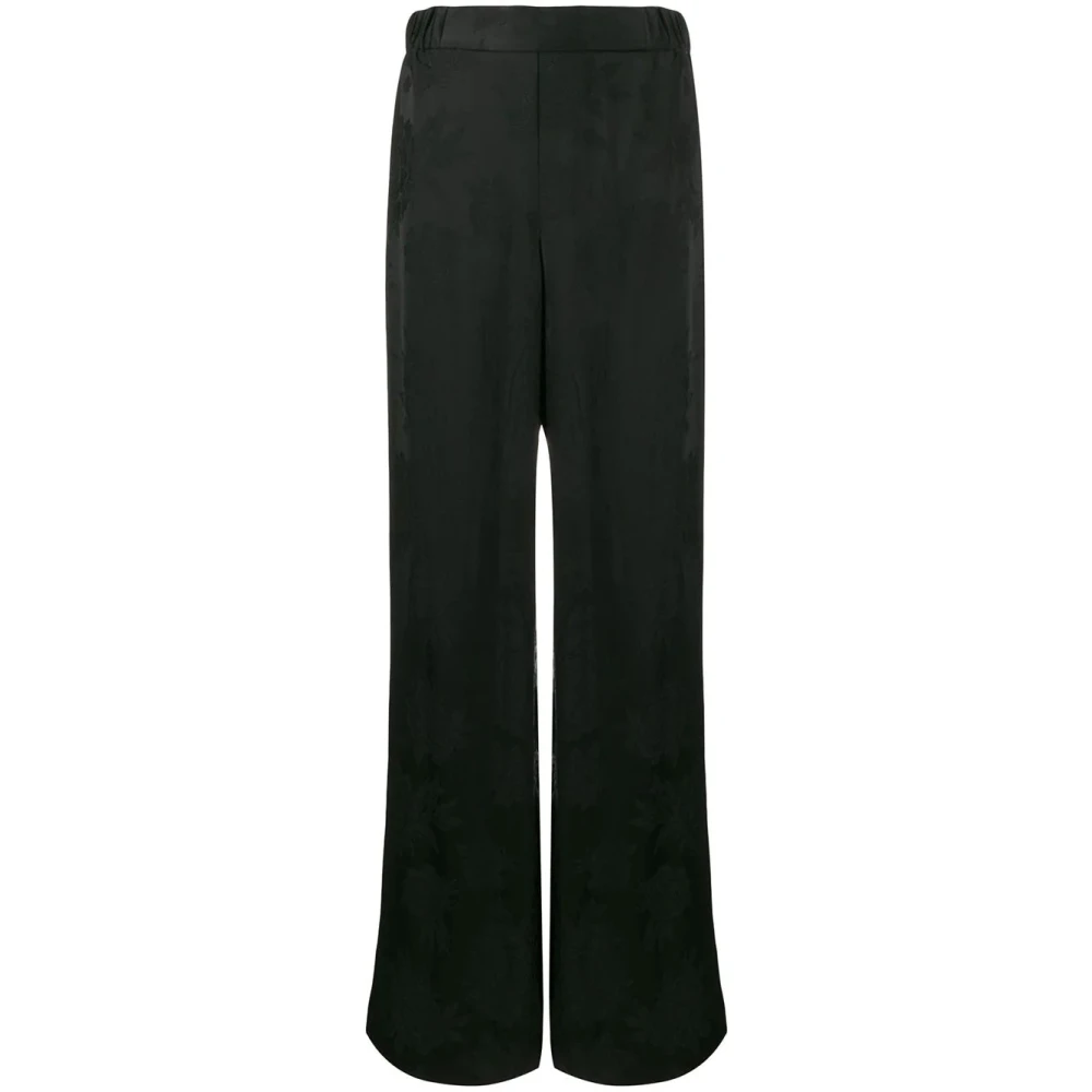 Salvatore Ferragamo Zwarte Textiel Broek Black Dames