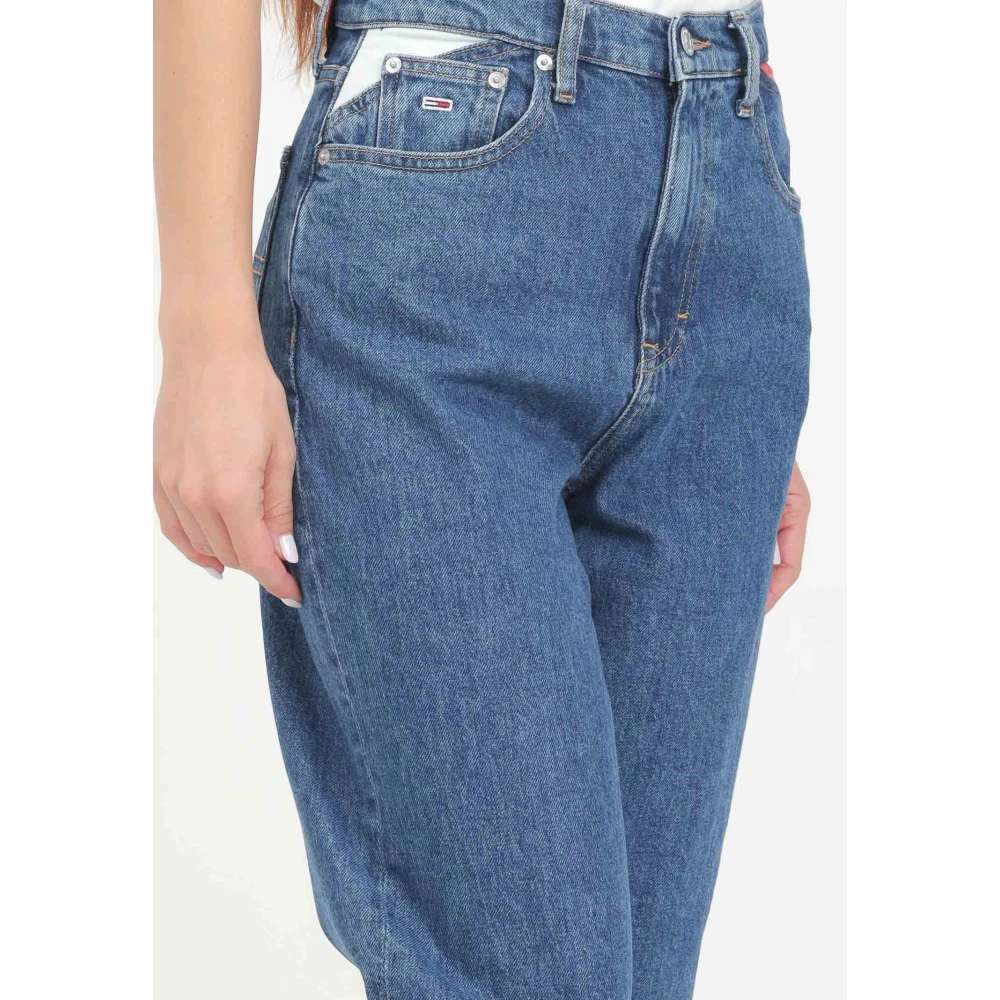 Tommy Jeans Blauwe Mom Fit Jeans Blue Dames