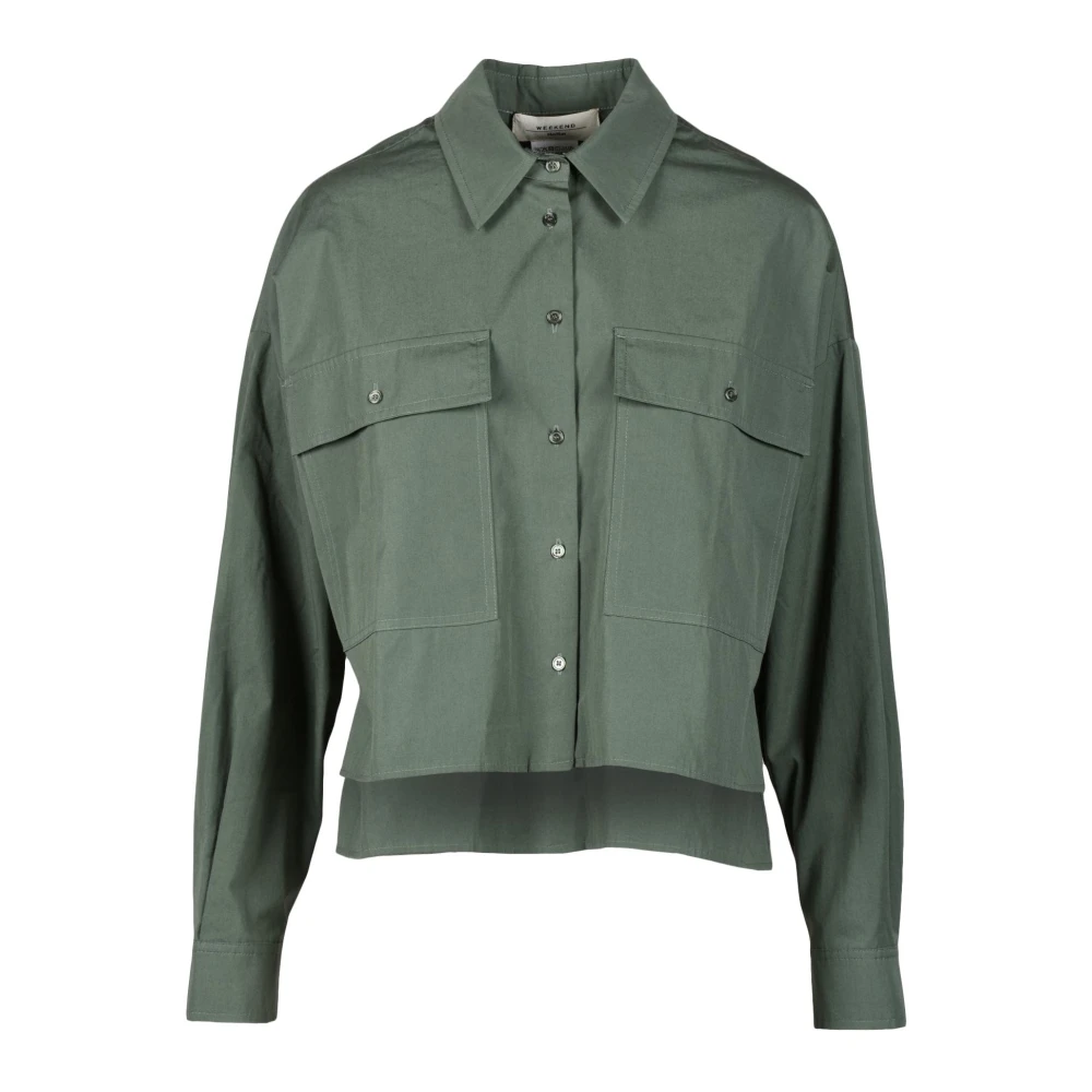 Max Mara Weekend Katoenen Overhemd Green Dames