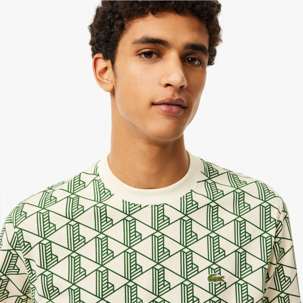 Lacoste Monogram T-shirt Green Heren