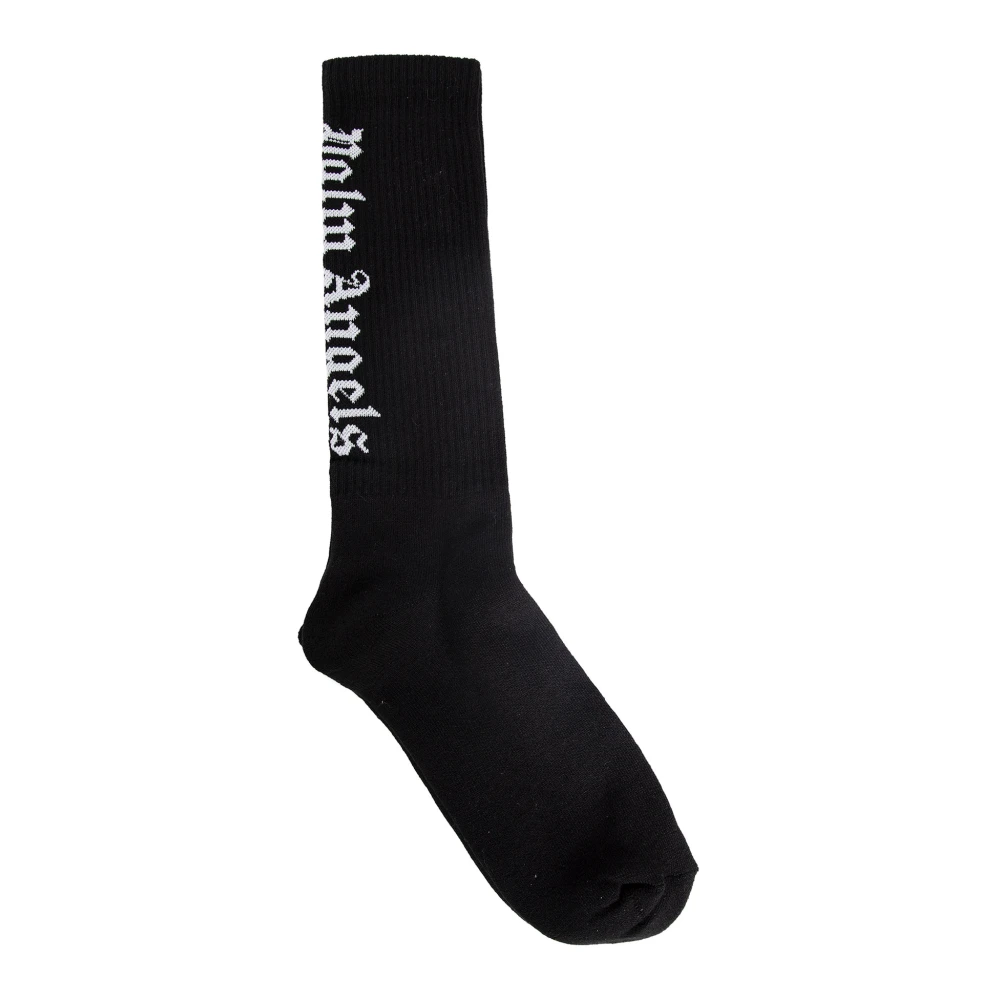 Palm Angels Klassieke Logo Lange Sokken Zwart Black Heren