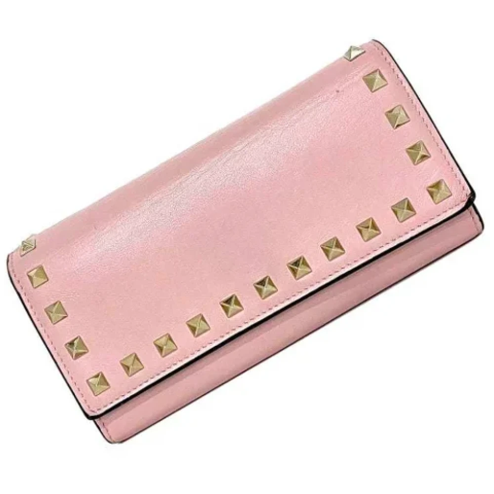 Valentino Vintage Pre-owned Leather wallets Pink Dames
