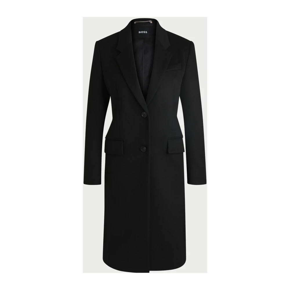 Hugo Boss Zwarte Formele Slim Fit Jas Black Dames