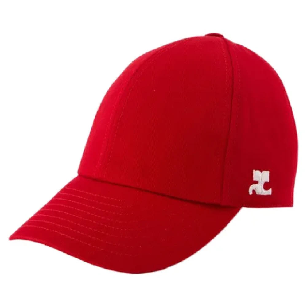 Courrèges Cotton hats Red Dames