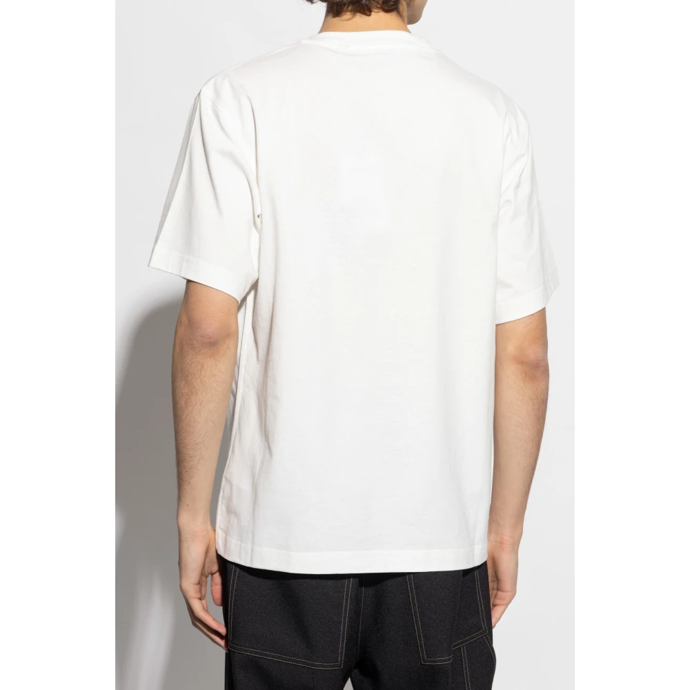 Burberry T-shirt met bedrukt logo White Heren