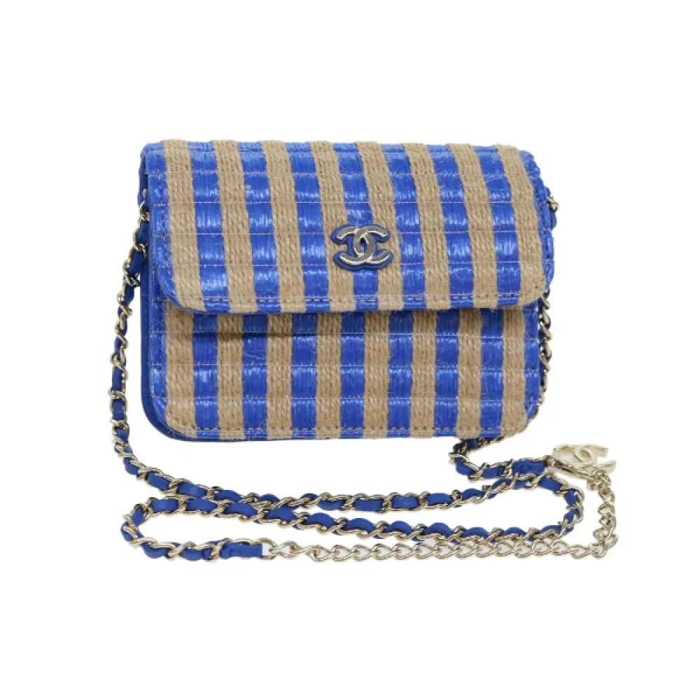 Chanel Vintage Pre-owned Canvas chanel-bags Blue Dames