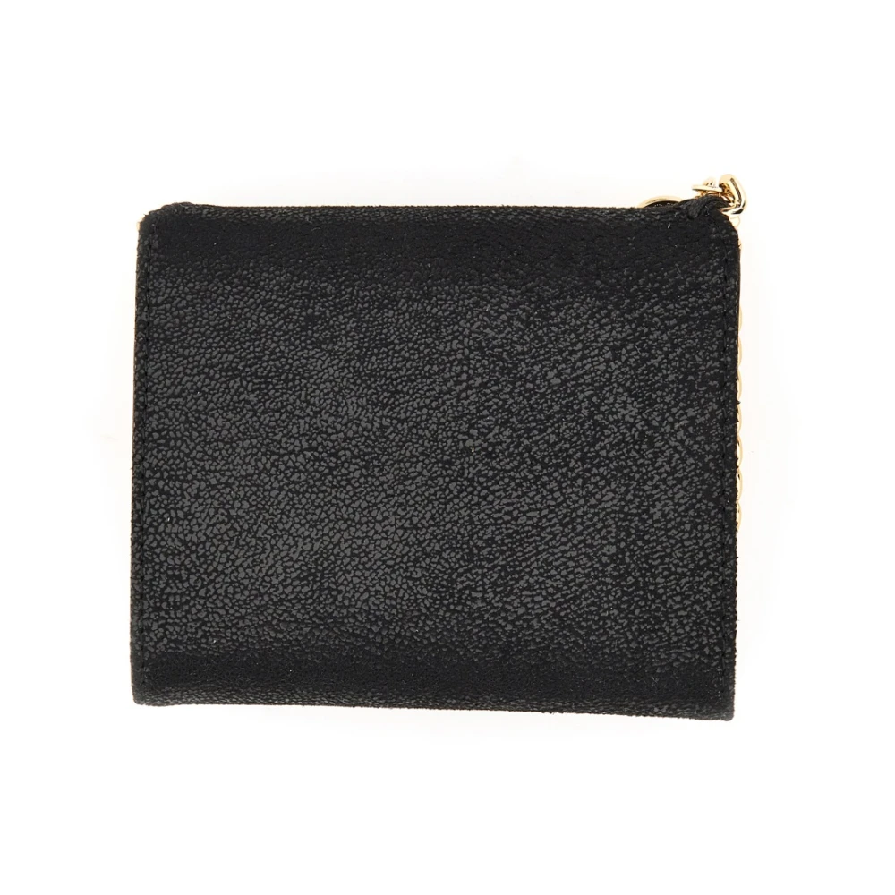 Stella Mccartney Kleine portemonnee met drukknoopsluiting Black Dames