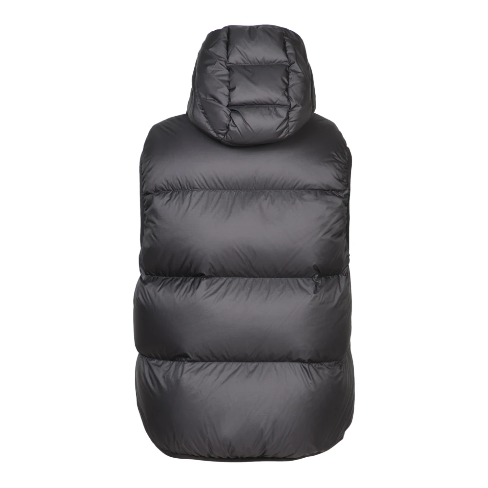 Moncler Lichtgewicht gewatteerd vest met capuchon Blue Heren