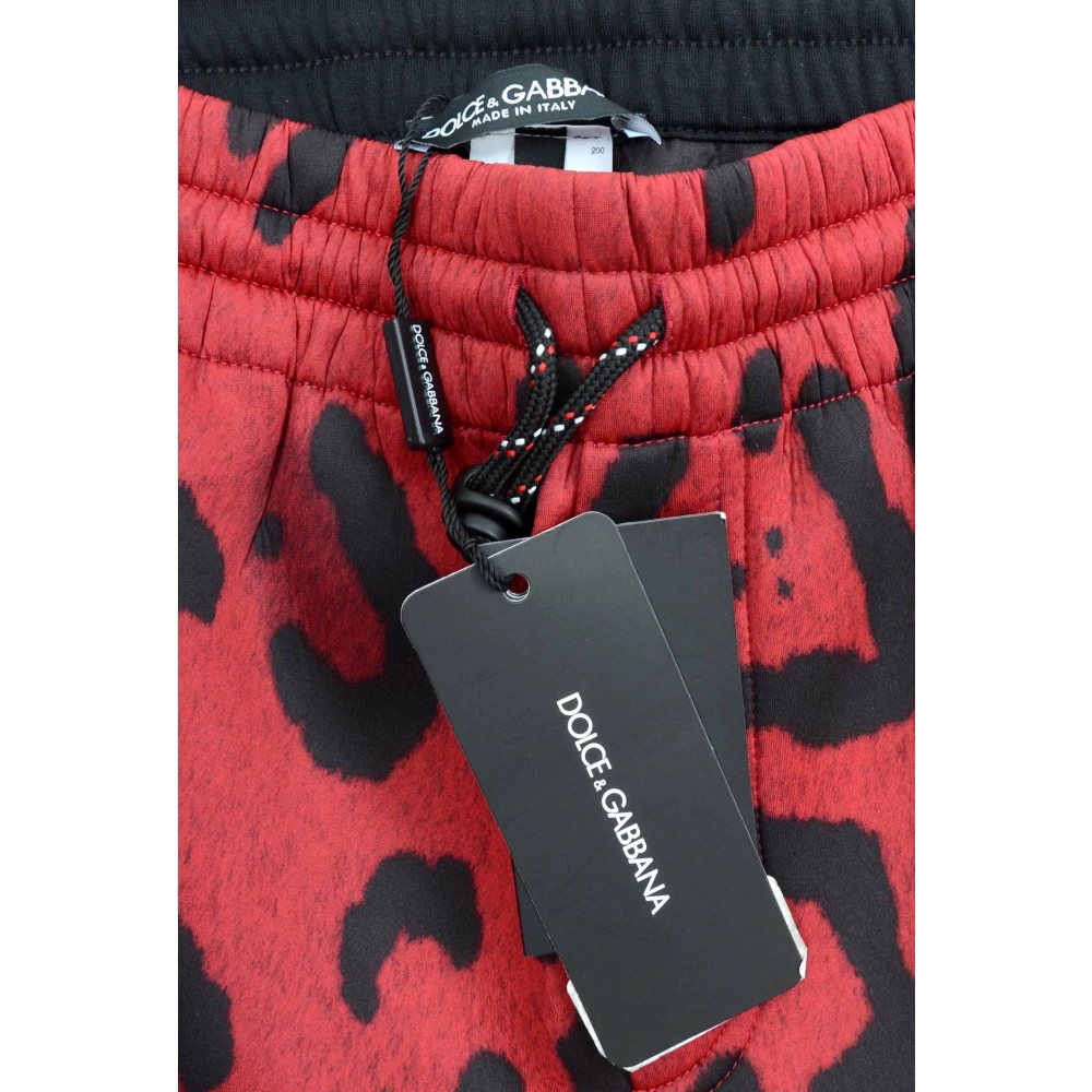 Dolce & Gabbana Heren Sportbroek met Dierenprint Red Heren