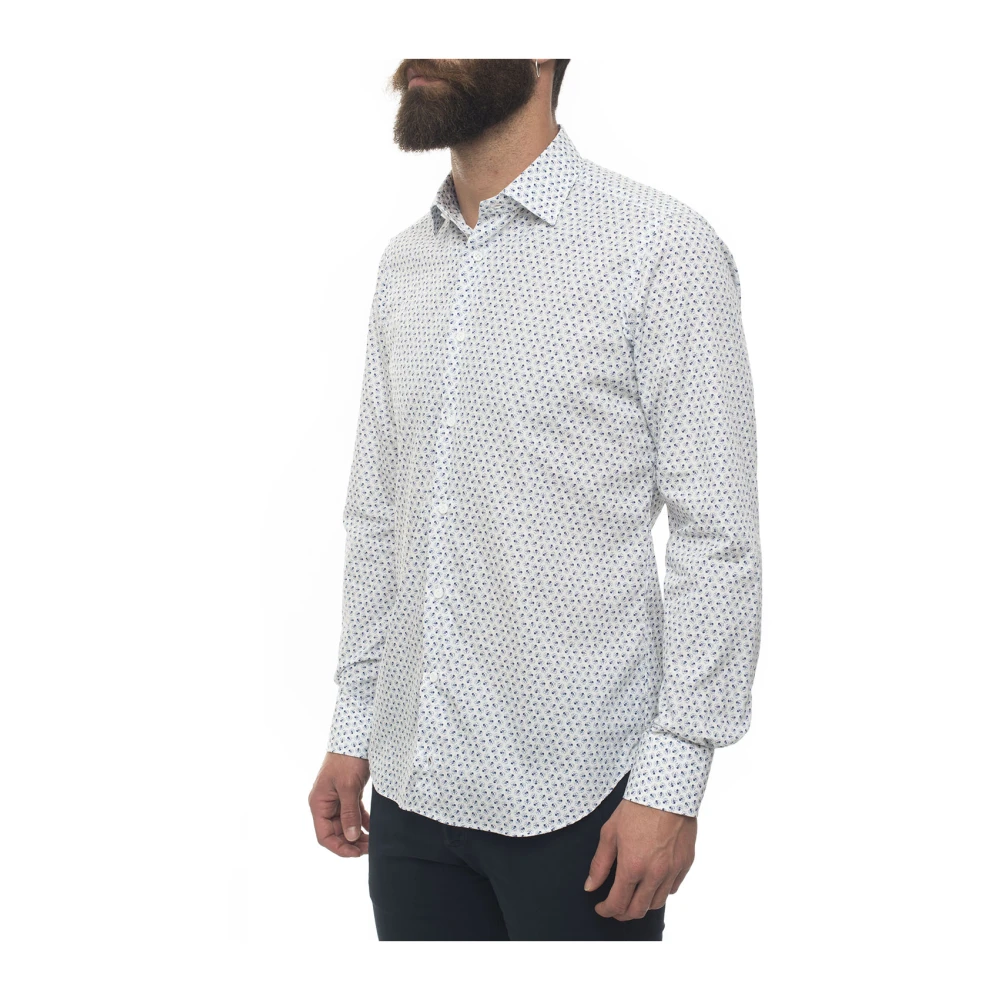 Càrrel Italiaanse hals Casual overhemd bloemenfantasie Multicolor Heren