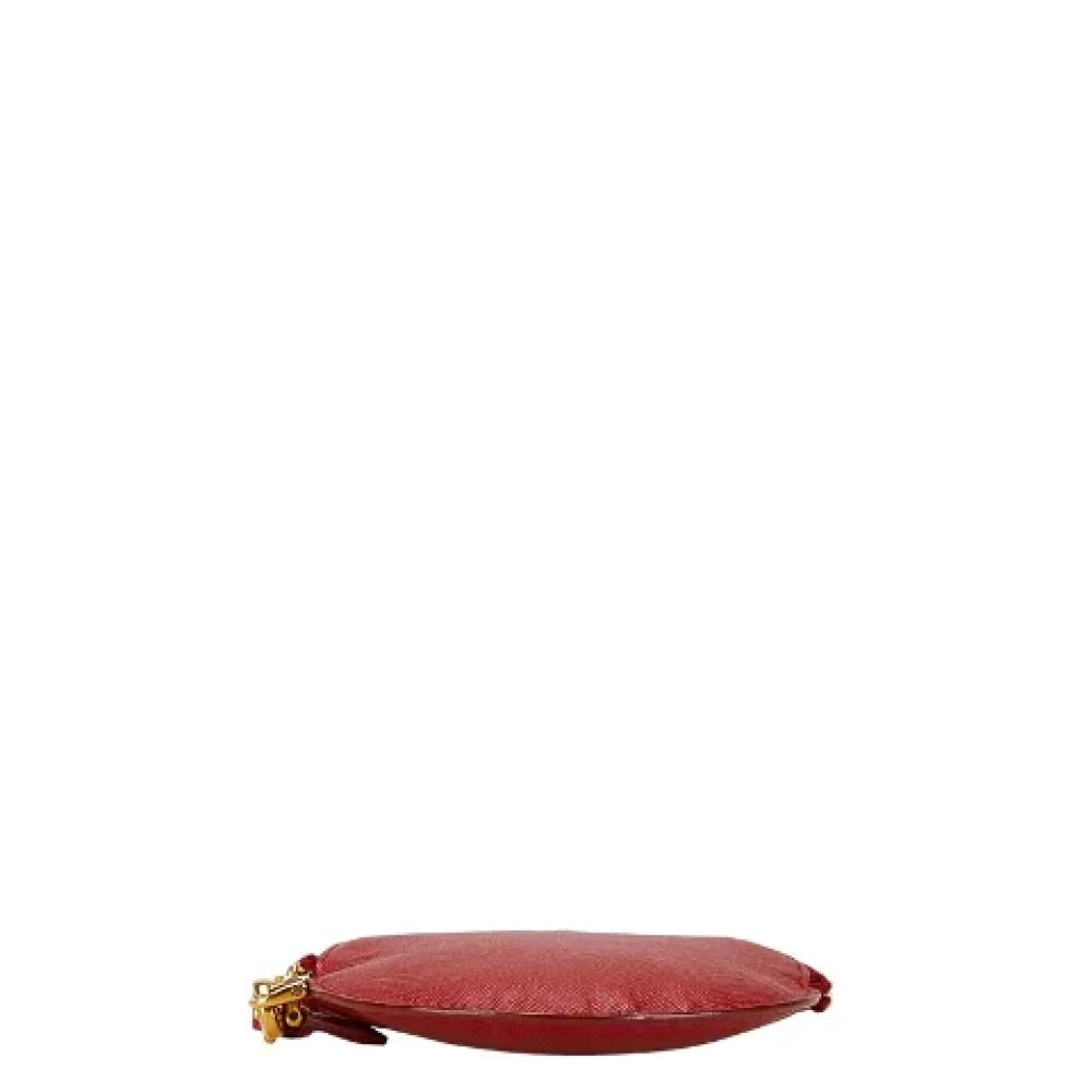 Prada Vintage Pre-owned Leather wallets Red Dames