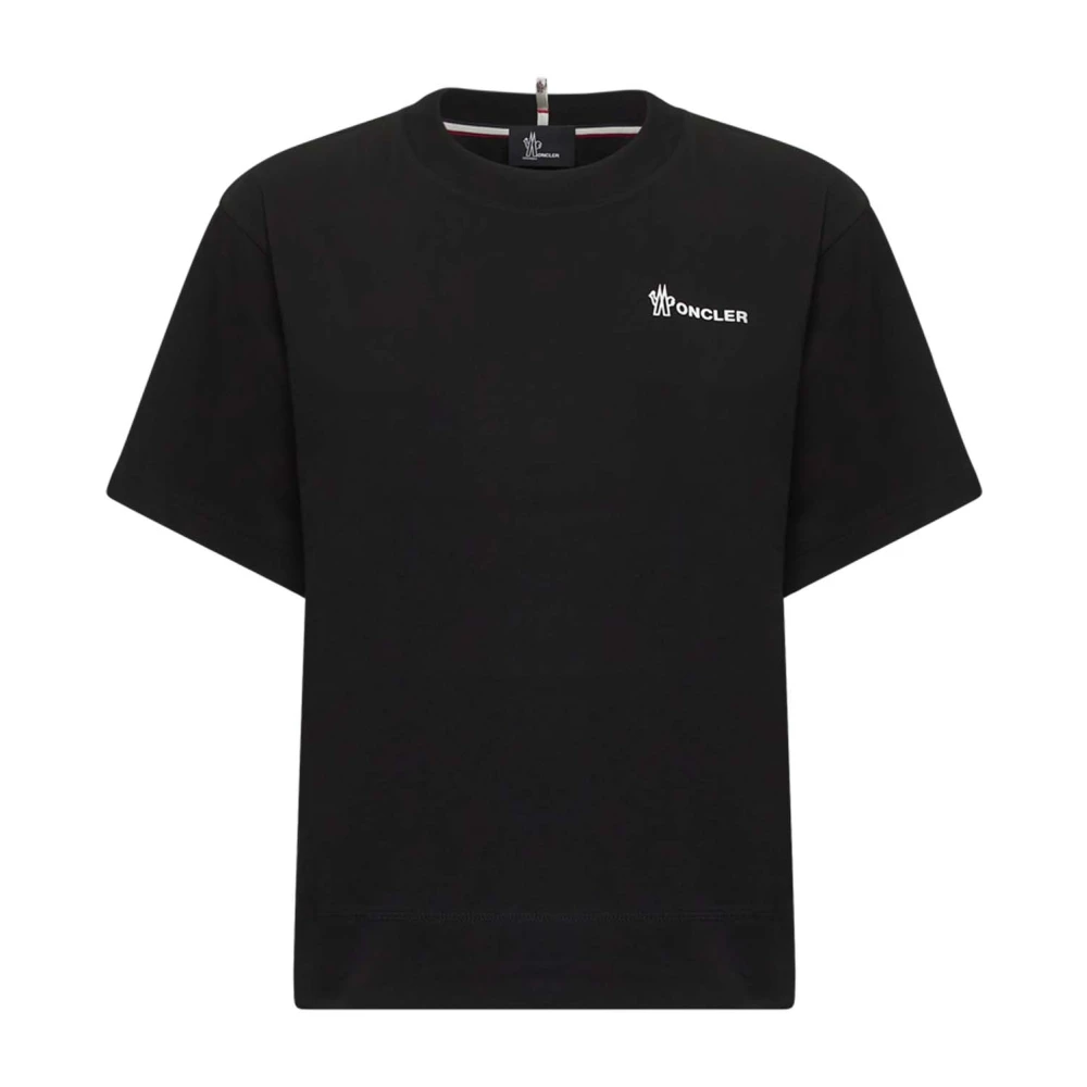 Moncler - Tops > T-Shirts - Black - Moncler - Modalova
