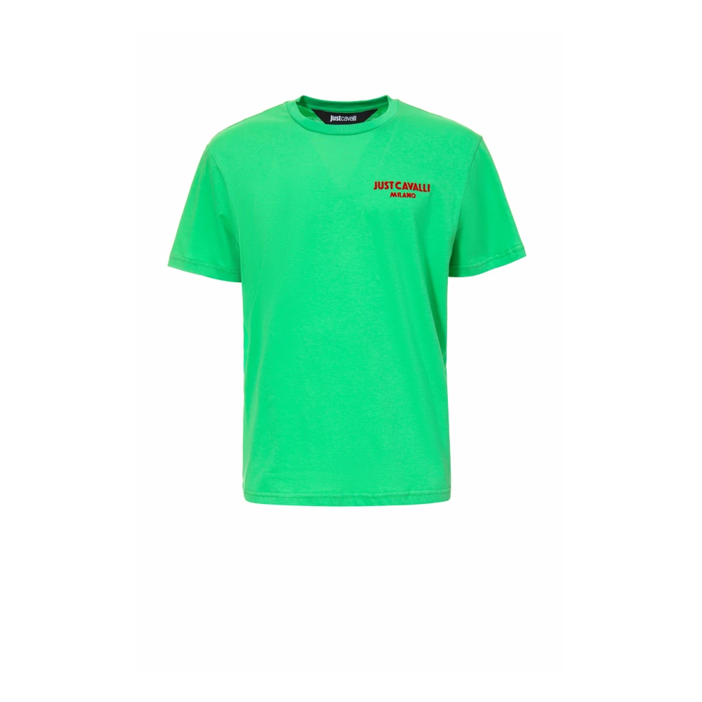 Roberto Cavalli Groene T-shirts en Polos voor Mannen Green Heren
